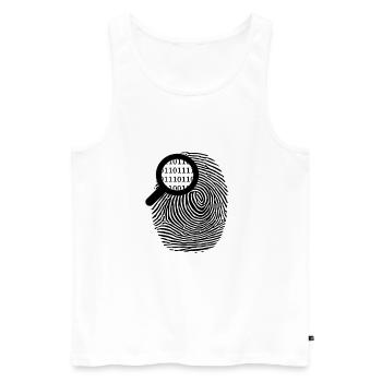 Fingerabdruck - Männer Premium Bio Tank Top - Weiß - Vorne - Michal (187cm)