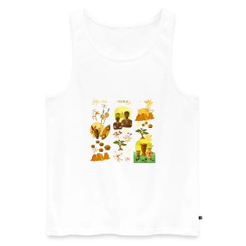 Afrique - Débardeur bio Premium Homme - blanc - Devant - Michal (187cm)