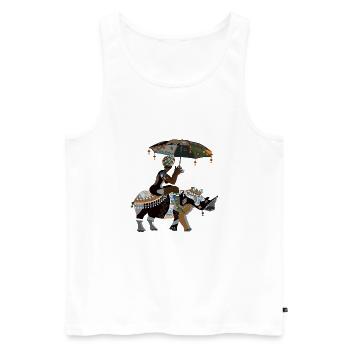 Afrique - Débardeur bio Premium Homme - blanc - Devant - Michal (187cm)