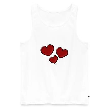 ICH LIEBE DICH. ICH LIEBE DICH. LIEBE. LIEBE. HERZ - Männer Premium Bio Tank Top - Weiß - Vorne - AI Model Male 178 light (178cm)