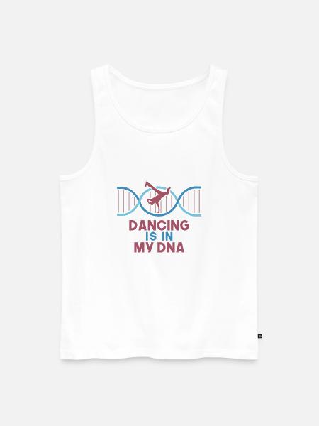 DANCING IS IN MY DNA - Männer Premium Bio Tank Top - Weiß