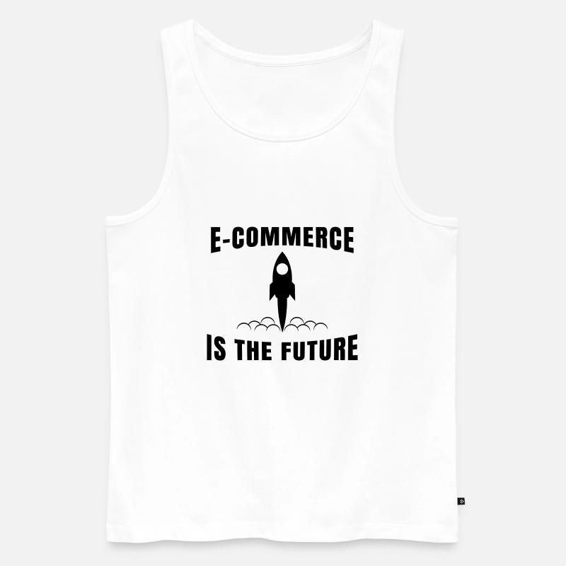 Ecommerce Online Handel Spruch E-Commerce - Männer Premium Bio Tank Top - Weiß