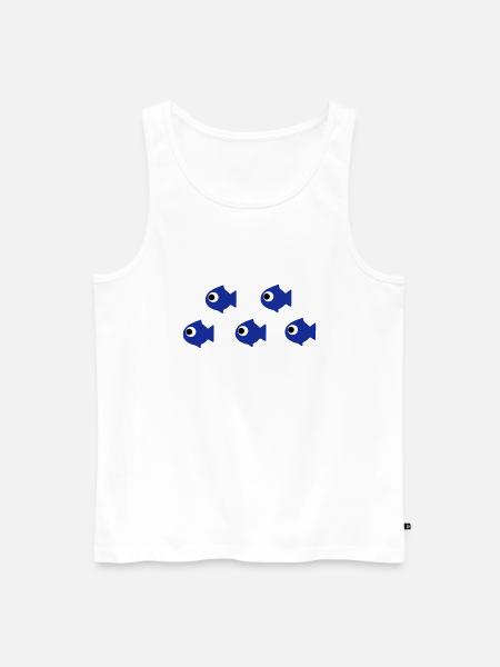 fishes - Men's Premium Organic Tank Top - white