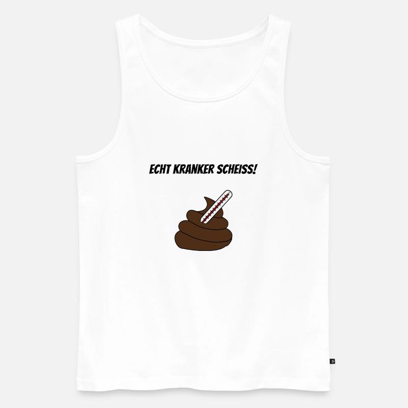 Kranker Scheiss - Männer Premium Bio Tank Top - Weiß