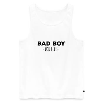 Bad boy for life Bad boy - Men's Premium Organic Tank Top - white - Front - AI Model Male 178 light (178cm)