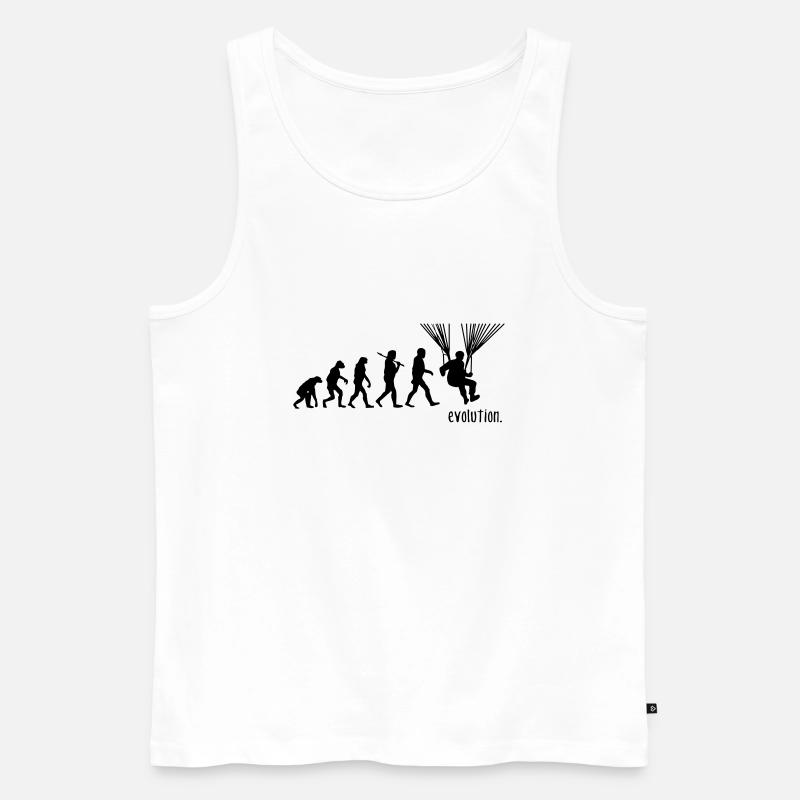 Paragliding Evolution Gleitschirm Evolution - Männer Premium Bio Tank Top - Weiß