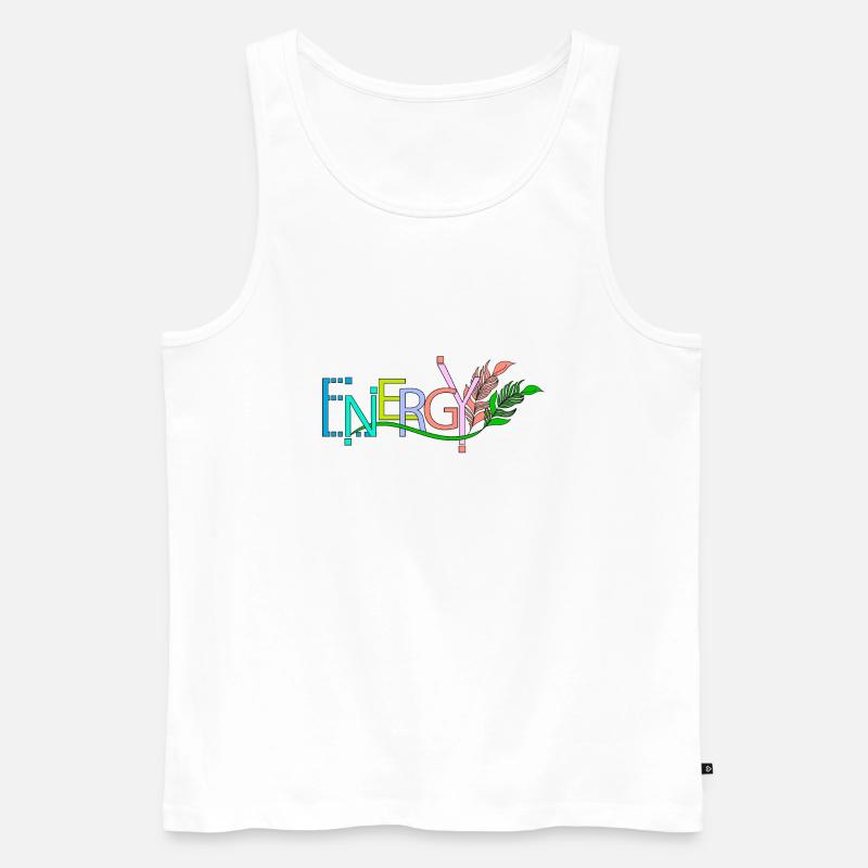 dynamische Energie - Männer Premium Bio Tank Top - Weiß