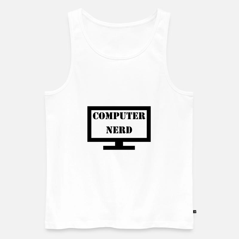 Computer Nerd - Männer Premium Bio Tank Top - Weiß
