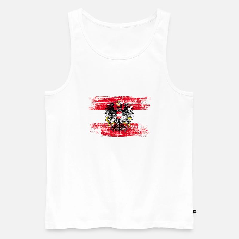 Austria Austria flag flag eagle - Men's Premium Organic Tank Top - white