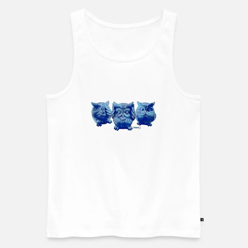 See No - Men's Premium Organic Tank Top - white