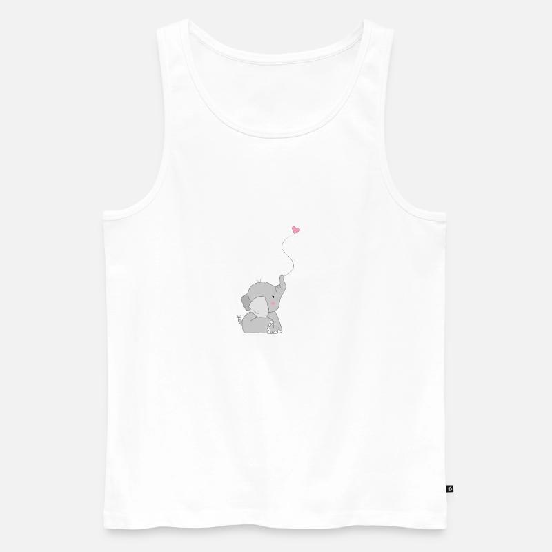 Eddi Elefant - présent - idée présente - Débardeur bio Premium Homme - blanc