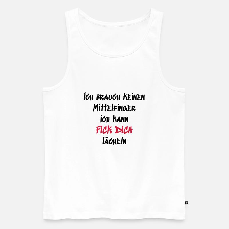 Fick Dich lächeln - Männer Premium Bio Tank Top - Weiß