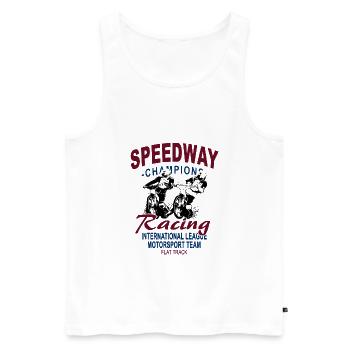 Motorcycle Speedway Racer - Männer Premium Bio Tank Top - Weiß - Vorne - AI Model Male 178 light (178cm)