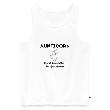 aunticorn like a normal aunt but more awesome - Men's Premium Organic Tank Top - white - Front - Michal (187cm)