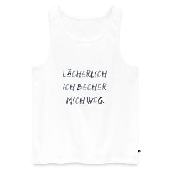 Party feiern Festival bechern saufen Alkohol - Männer Premium Bio Tank Top - Weiß - Vorne - Michal (187cm)