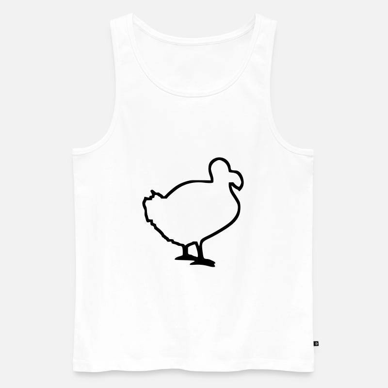 Vogel Dodo - Männer Premium Bio Tank Top - Weiß