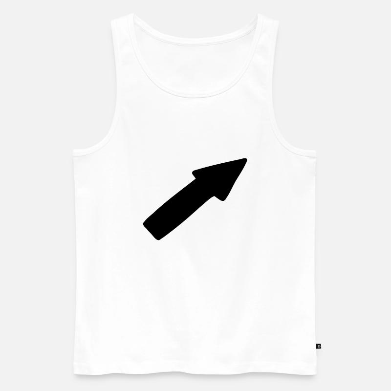 Pfeil Symbol 20 Zeichenfläche 20 - Männer Premium Bio Tank Top - Weiß