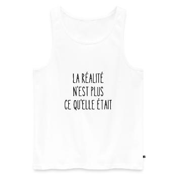 la réalité n'est plus ce qu'elle était - Débardeur bio Premium Homme - blanc - Devant - Michal (187cm)