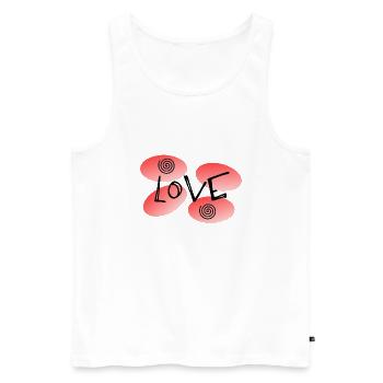 SAINT VALENTINE. bachelorette party. I LOVE YOU. I LOVE YOU. LOVE - Men's Premium Organic Tank Top - white - Front - Michal (187cm)