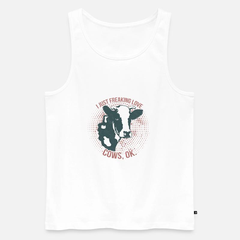 Kuh - Männer Premium Bio Tank Top - Weiß