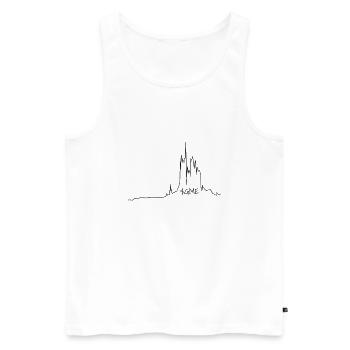 Graphique boursier Gamestop - Débardeur bio Premium Homme - blanc - Devant - AI Model Male 178 light (178cm)