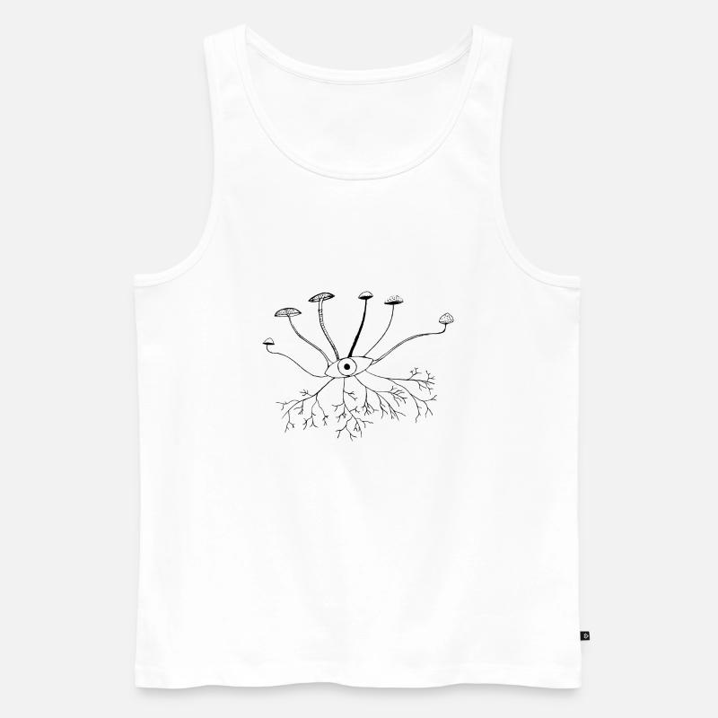 Mushroom Eye - Männer Premium Bio Tank Top - Weiß