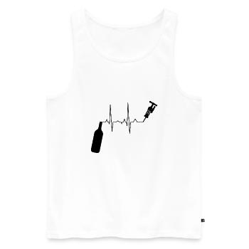 Weintrinker Wein Winzer Weinliebhaber Idee - Männer Premium Bio Tank Top - Weiß - Vorne - AI Model Male 178 light (178cm)