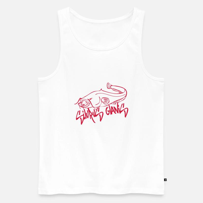 silurus glanis1 - Männer Premium Bio Tank Top - Weiß