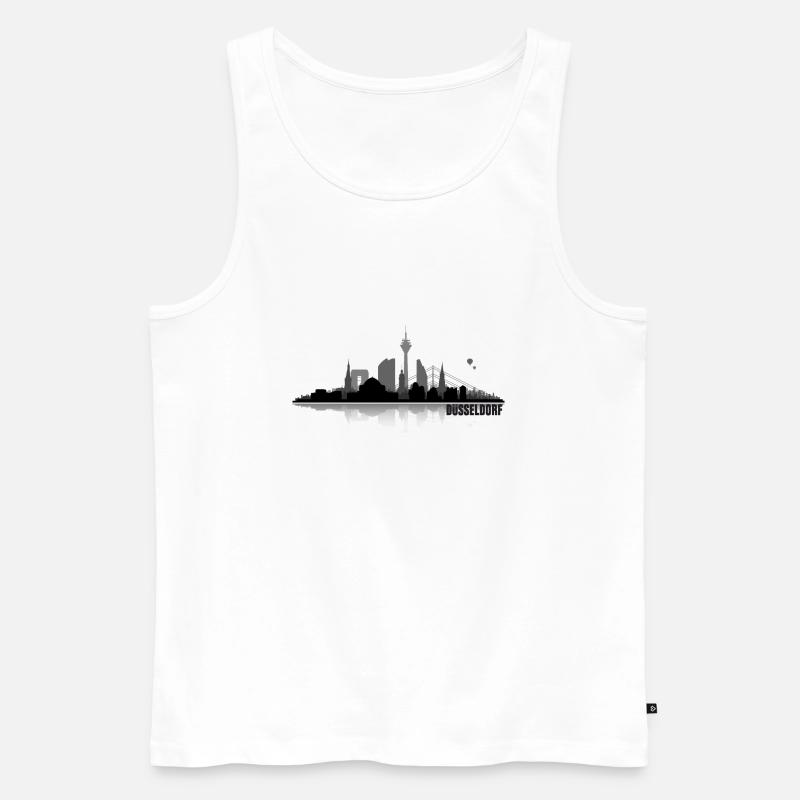 Düsseldorf 02 - Männer Premium Bio Tank Top - Weiß