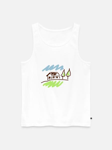 Landhaus c1 - Männer Premium Bio Tank Top - Weiß