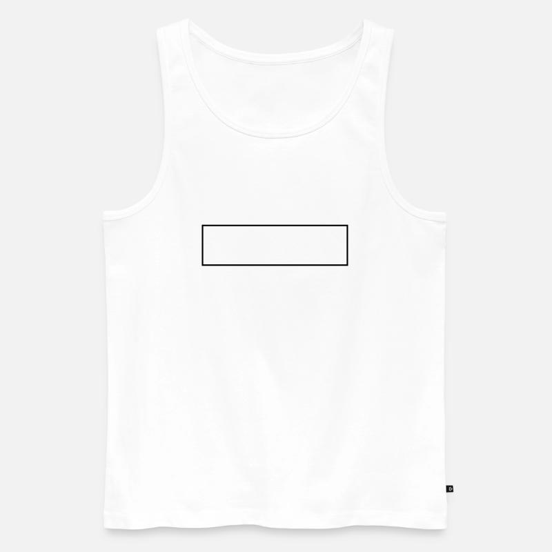Rechteck - Männer Premium Bio Tank Top - Weiß