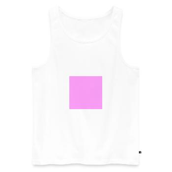 Pink - Männer Premium Bio Tank Top - Weiß - Vorne - AI Model Male 178 light (178cm)