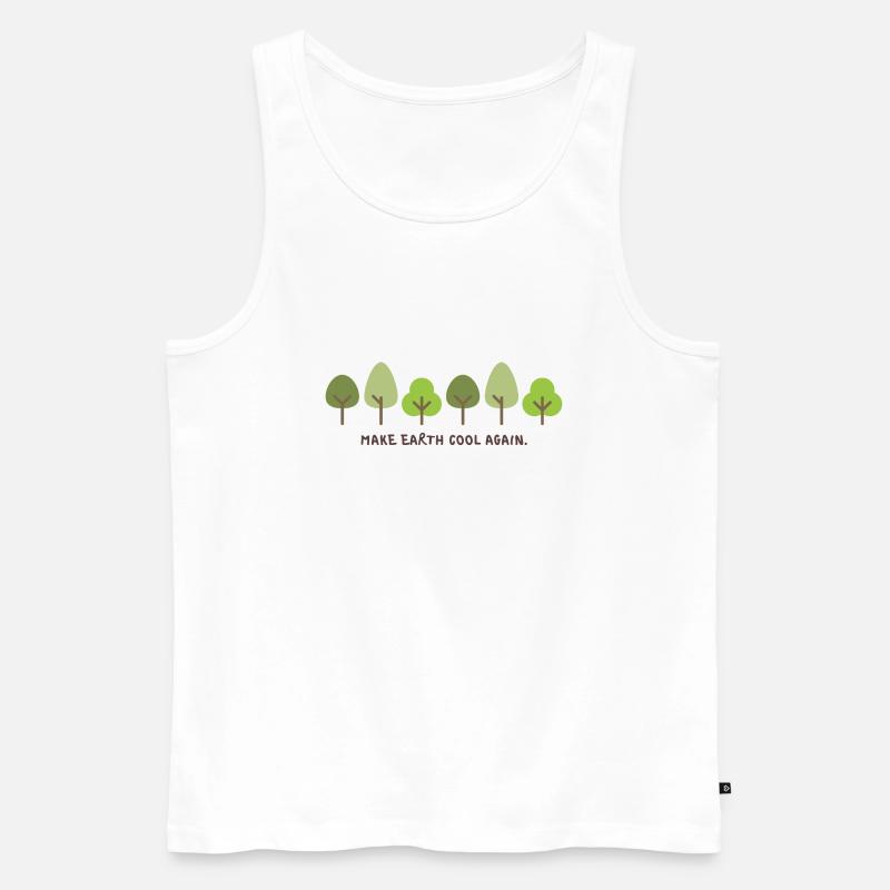 Fridays for future Print: Make earth cool again - Männer Premium Bio Tank Top - Weiß