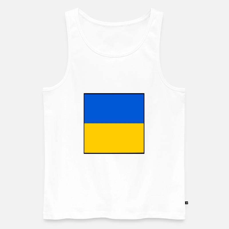 Ukraine flagge - Männer Premium Bio Tank Top - Weiß