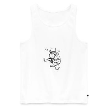 cowboy - Männer Premium Bio Tank Top - Weiß - Vorne - Michal (187cm)
