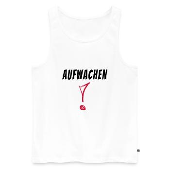 Aufwachen, Aufstehen Hoodie, Sweatshirt, T-Shirt - Männer Premium Bio Tank Top - Weiß - Vorne - AI Model Male 178 light (178cm)