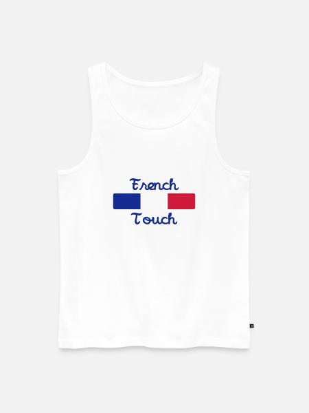French Touch / France - Men's Premium Organic Tank Top - white