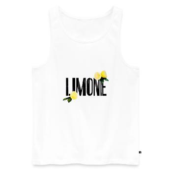 lime - Men's Premium Organic Tank Top - white - Front - AI Model Male 178 light (178cm)