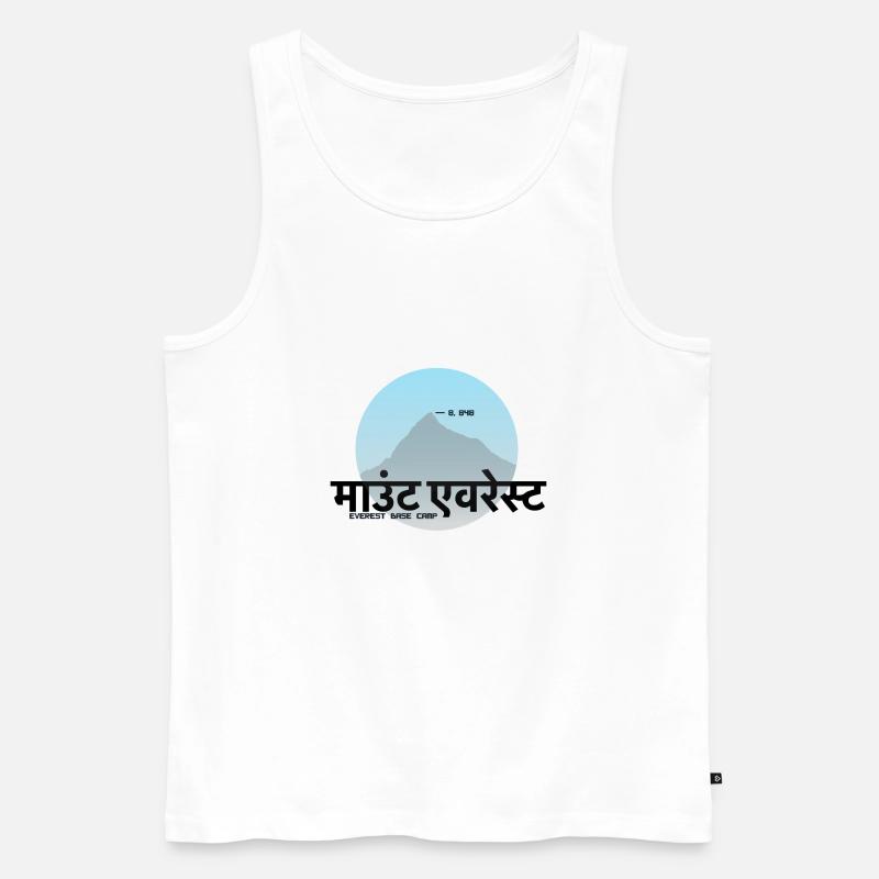 Everest Basislager - Männer Premium Bio Tank Top - Weiß