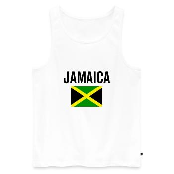 Jamaïque Drapeau jamaïcain - Débardeur bio Premium Homme - blanc - Devant - Michal (187cm)