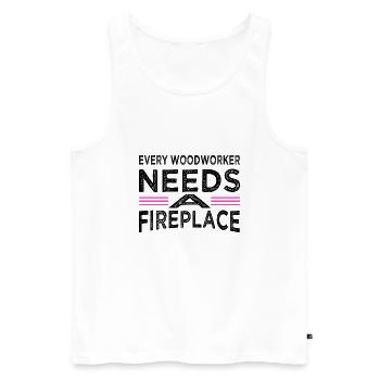 sabrina charpentier tshirts blagues présentent l’idée - Débardeur bio Premium Homme - blanc - Devant - Michal (187cm)