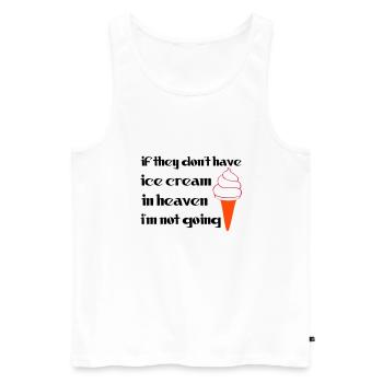 Ice Cream - Männer Premium Bio Tank Top - Weiß - Vorne - AI Model Male 178 light (178cm)
