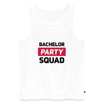 Bachelor party - Men's Premium Organic Tank Top - white - Front - Michal (187cm)