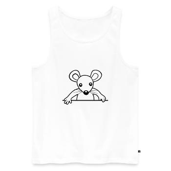 Mignon derrière le mur - Débardeur bio Premium Homme - blanc - Devant - Michal (187cm)