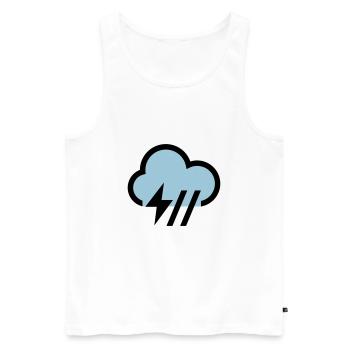 Storm, storm cloud icon, icon - Men's Premium Organic Tank Top - white - Front - AI Model Male 178 light (178cm)