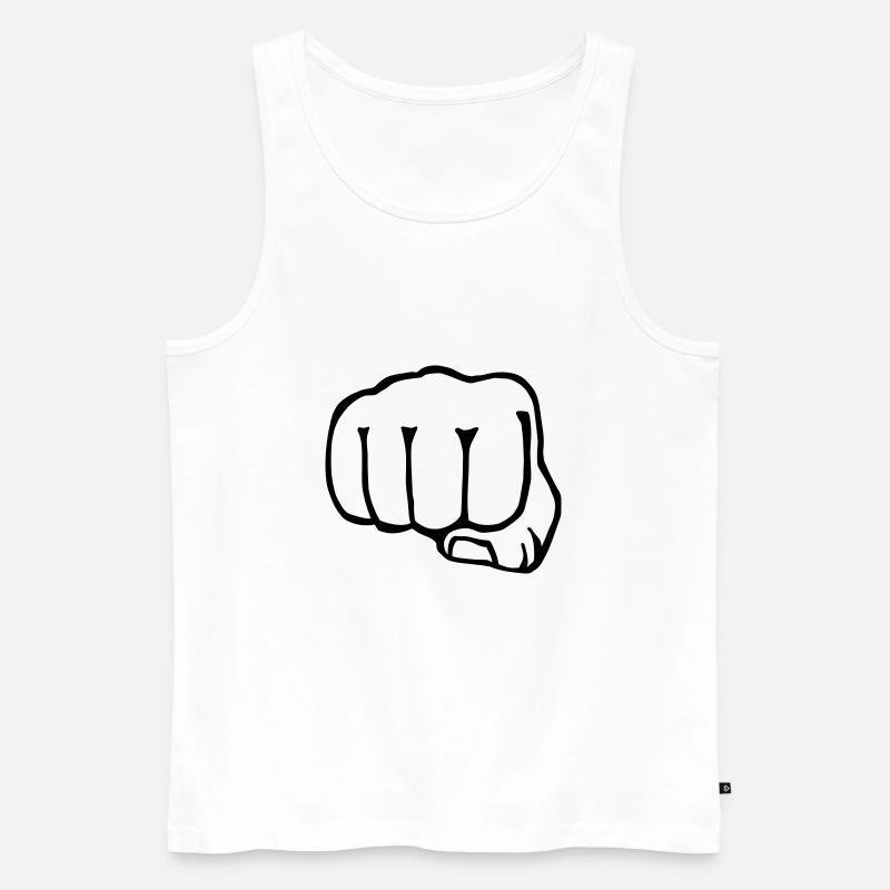 Bruder Faust - Box - Männer Premium Bio Tank Top - Weiß