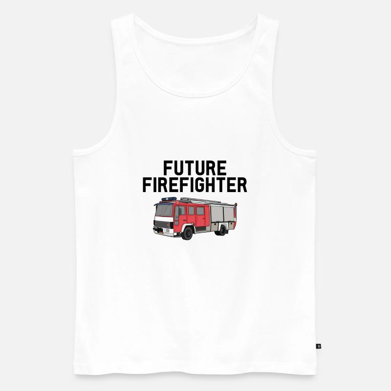 FUTURE FIREFIGHTER - Männer Premium Bio Tank Top - Weiß
