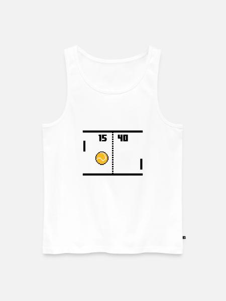 Retro Tennis - Men's Premium Organic Tank Top - white