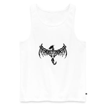 Dragon Tribal - Männer Premium Bio Tank Top - Weiß - Vorne - AI Model Male 178 light (178cm)