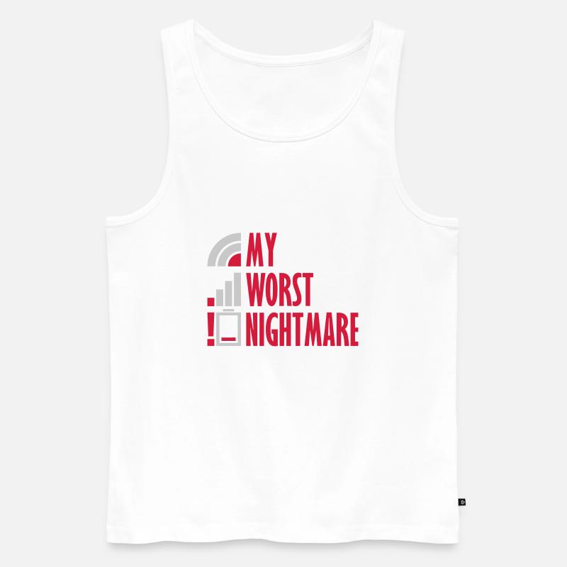 My worst nightmare Logos - Männer Premium Bio Tank Top - Weiß